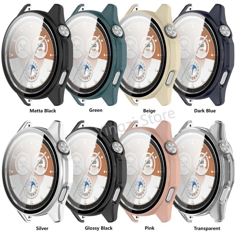 Ốp Bảo Vệ Có Màn Hình Kính Cường Lực Bảo Vệ 2 Trong 1 Cho Huawei GT6 46mm Có Cân Ốp Lưng Cho Huawei Watch GT6 Phụ Kiện Vỏ Đồng Hồ