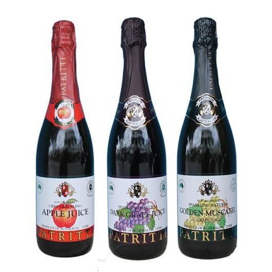 Nước Ép Có Ga Patritti Không Đường Không Cồn 750ml Thơm Ngon Tươi Mát, Sảng Khoái