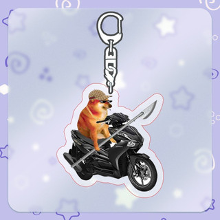 Móc khóa MEME Chó mèo cheems đáng yêu chibi anime quà tặng xinh xắn cho bạn bè người yêu