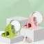 Bánh xe tập thể dục Hamster yên tĩnh 4 trong 1, Nhà Hamster đa chức năng có bánh xe chạy bộ, Chai nước, Bát thức ăn màu hồng