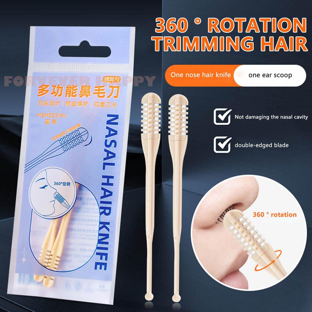 2 / 4 Dụng cụ cắt tóc mũi 2 trong 1 Công cụ tẩy tóc Nostril Thích hợp cho cả nam và nữ