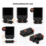 1 Cái Giá đỡ bộ chuyển đổi phát hành nhanh từ tính Tương thích với Insta360 X5, với lỗ vít 1 / 4 / Kết nối bộ chuyển đổi / Khóa an toàn, Đế mở rộng khung hợp kim nhôm cho Ace Pro 2 — ảnh 7