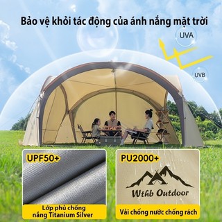Lều cắm trại trung tâm 8-10 người,Lều dã ngoại gấp gọn,Chống mưa chống nắng, không gian siêu rộng