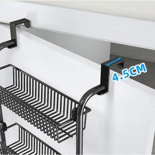 Kệ móc cửa sau AWNGD, Giá treo dễ dàng lắp đặt trên cửa, Giá đựng đồ chống gỉ 4 lớp Giỏ đựng đồ Tủ quần áo