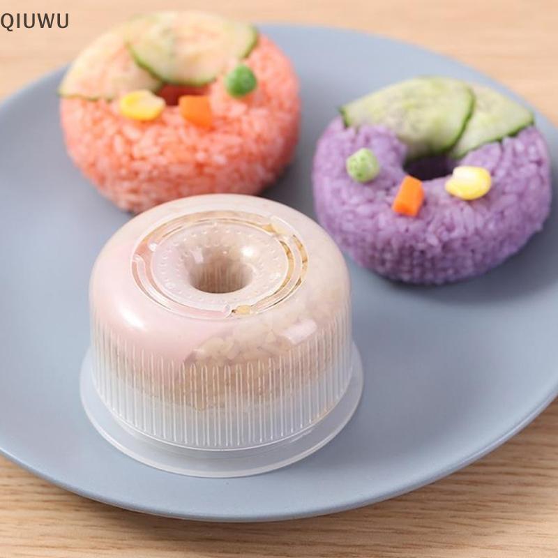 QIUWU 2 Chiếc Sáng Tạo Sushi Donut Shape Maker Rice Ball Mold Nhà Khuôn Cơm Chống Dính.