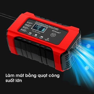 Sạc Bình Ắc Quy 12V 6A INTELLIGEN CHARGER 4AH - 100AH, Tự Ngắt Khi Đầy, Phục Hồi Ắc Quy Bằng Khử Sunfat,AIMVUKES