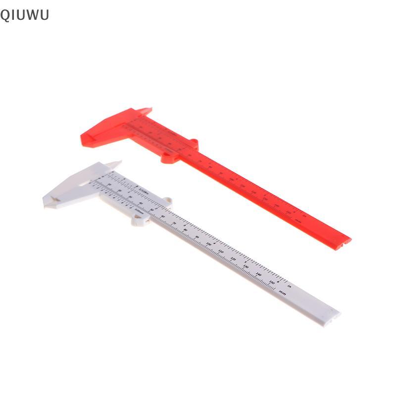 QIUWU 0-150mm quy tắc đôi cân bằng nhựa Vernier thước đo thước đo dụng cụ học sinh.