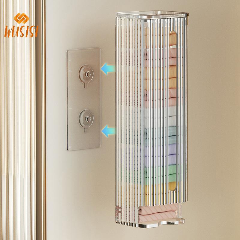 [WUSISI] Hộp sắp xếp lưu trữ cho quần lót Quần lót và Sos, Giá đỡ lưu trữ treo tường, Hộp đựng túi nhựa đựng rác nhà bếp MỚI