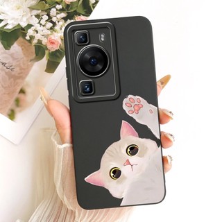 Ốp Chống Sốc Cho Huawei P60 / P60 Pro MNA-LX9 / P60 Ốp Điện Thoại Nghệ Thuật Mới Sáng Tạo Thỏ Mèo Silicon Mềm Kẹo TPU Cover