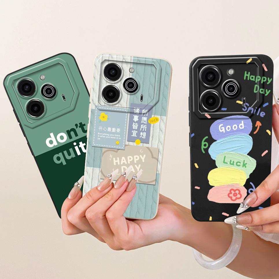 Ốp Điện Thoại Cho Tecno Pova 6 LI7 / Pova 6 Pro LI9 Vỏ Silicon Lỏng Hoạt Hình Rồng Ngộ nghĩnh Mèo Biển Họa Tiết Ốp Lưng