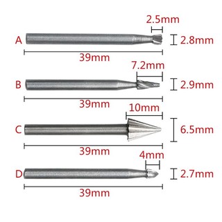 10 CHIẾC HSS Rotary Burr Set để khắc gỗ, Mũi phay cacbua vonfram để khắc và điêu khắc
