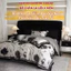 Bộ vỏ chăn ga gối 4 món Memminbedding Luxury gam màu trung tính in hoa sắc nét, phong cách hiện đại