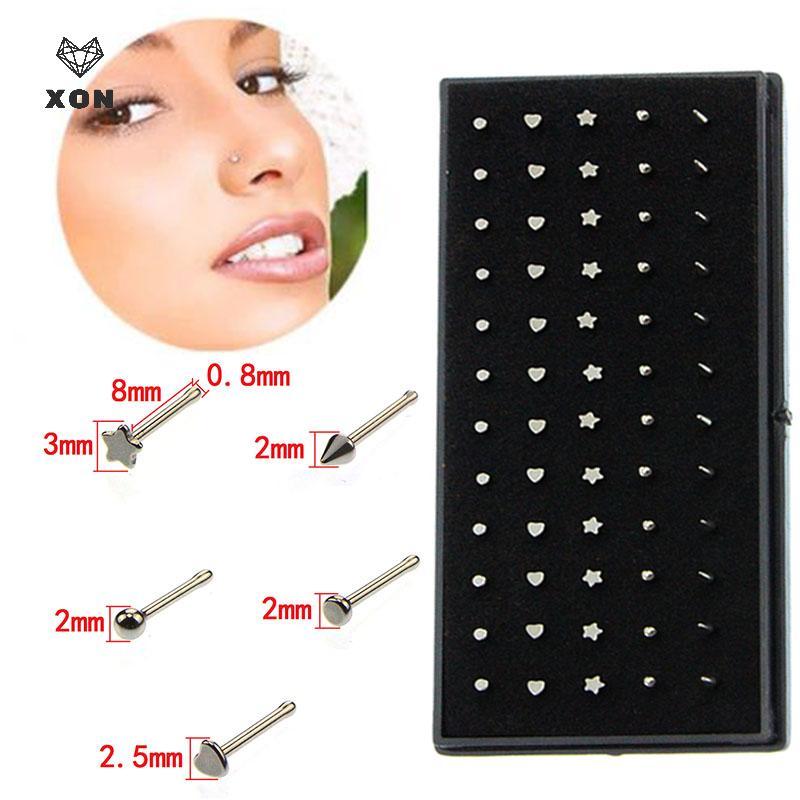 Vòng mũi thép không gỉ 20G - Trang sức xuyên cơ thể cho xương tai