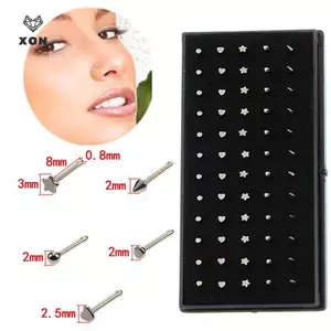 Vòng mũi thép không gỉ 20G - Trang sức xuyên cơ thể cho xương tai