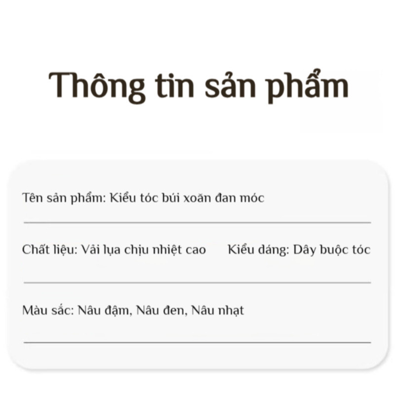 【Độ Đàn Hồi Cao】Tóc Giả Búi Len Xoăn Hoa Thời Trang Nữ / Phụ Kiện Tóc Búi Tổ Chim Tự Nhiên / Kẹp Búi Tóc Giả Co Giãn