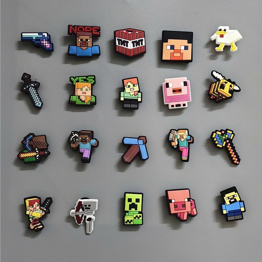 Set Charm Minecraft dễ thương có nút gắn