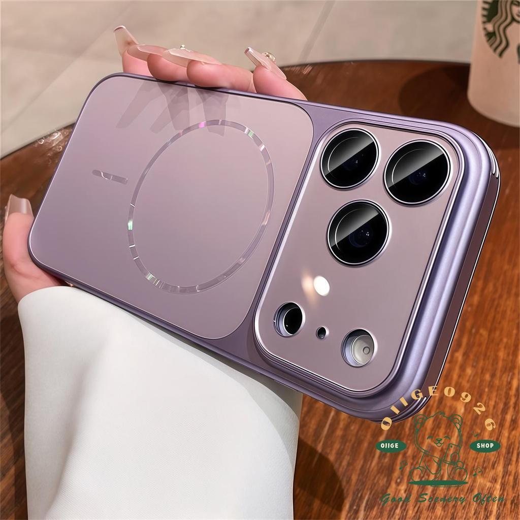 【 Ốp lưng iPhone17 】 Vỏ điện thoại từ tính mờ AG chống rơi iphone17 Pro Max 16 15 14 13 cho vỏ iPhone Vỏ mềm silicon TPU chống sốc