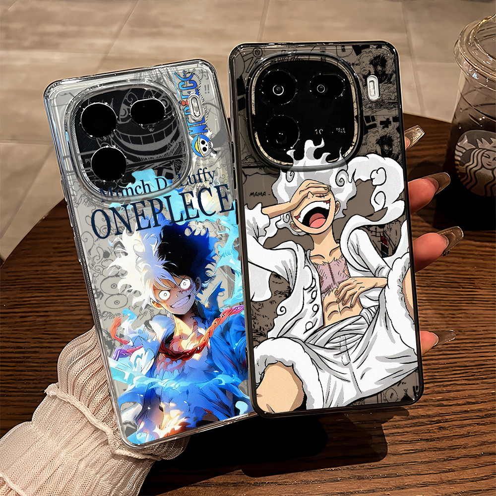 Ốp điện thoại trong suốt mềm One Piece 5th Gear Luffy cho iQOO 15 / 13 / 12 Neo 11 / Neo 10 Z9 Z10 Z11 Turbo / Z10 Turbo + Neo 9 Z9X Z8X ‌Bảo vệ Camera Vỏ iQOO chống sốc