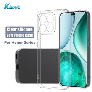 Ốp lưng chống vết bẩn pha lê trong suốt tương thích cho Huawei Honor 400 200 100 90 Smart Magic 8 7 Lite 6 5 Pro 5G Vỏ chống sốc trong suốt TPU mềm siêu mỏng
