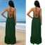 PCF * Đầm dài nối thoải mái Viscose LinenBackless Halter Váy cho những ngày nóng bỏng