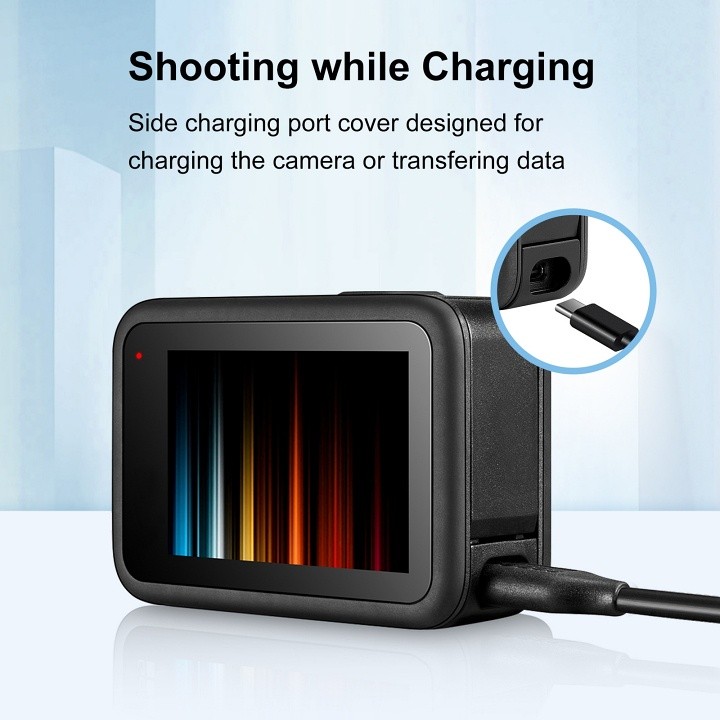 Phụ kiện nắp hông GoPro HERO13-9 có lỗ sạc Type C Nắp Đậy Cổng Kết Nối Pin Bên Hông，Nắp đậy pin