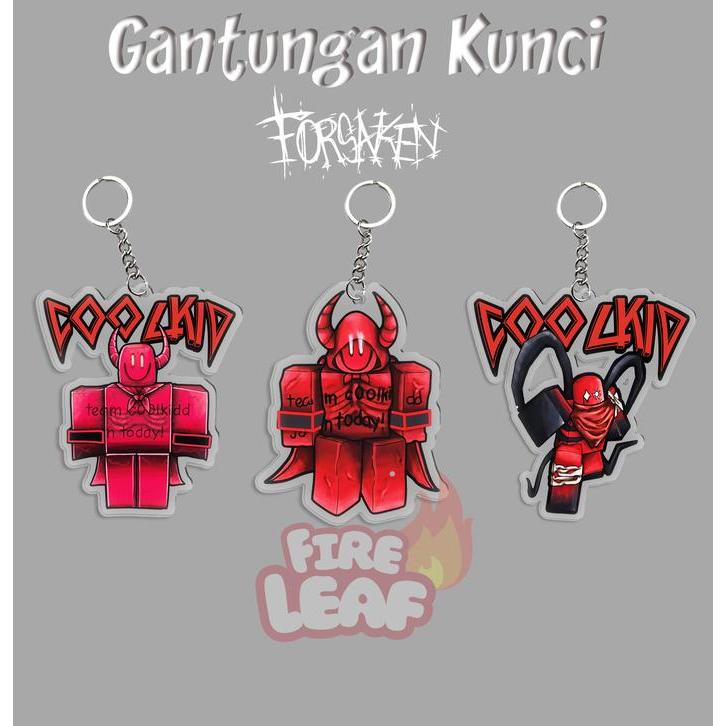 GANTUNGAN KUNCI AKRILIK ROBLOX FORSAKEN COOLKID MILESTONE 4 / KEYCHAIN GANCI ROBLOX KEREN - A
