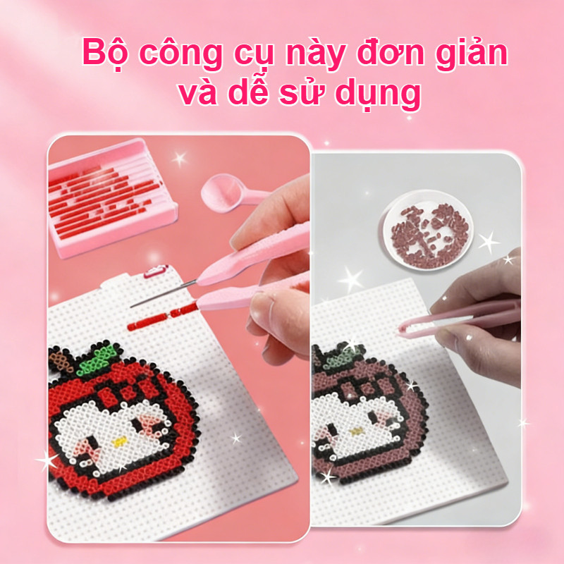 【MIỄN PHÍ thêm 2000 hạt】Bộ Hạt Xếp Hình 2.6mm Chất Liệu ABS An Toàn Cho Trẻ Em, 24/48/72/96 Màu