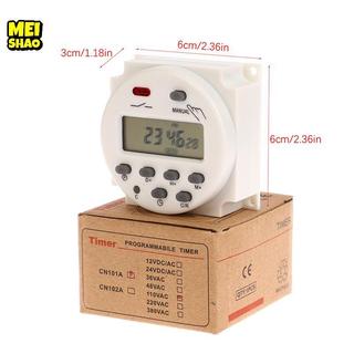 MeiShao 1Pc CN101A Công Tắc Hẹn Giờ Kỹ Thuật Số LCD Lập Trình 12V 24V 110V 220V Nguồn Đẹp