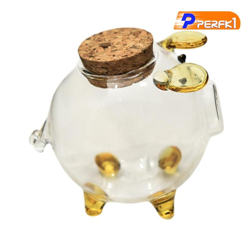 Trong Suốt Thủy Tinh Heo Đất Dễ Thương Hộp Đựng Tiết Kiệm Tiền Có Nắp Cho Trẻ Em Bé Trai Bé Gái Trang Trí Quà Cưới