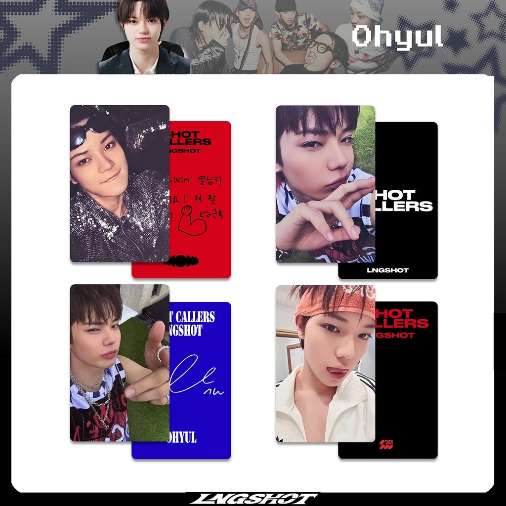 4 LNGSHOT SHOT CALLERS Album Photocards MAKESTAR MUSIC KOREA