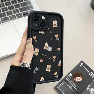 Ốp Điện Thoại Màu Trơn Gấu Dễ Thương Cho OPPO A57 A57S A57E A55 A54 A54S A53 A53S A52 A40 A38 A36 A33 A31 A18 A17 A17K A16 A16K A16E A16S A15 A15S A11S Vỏ Mềm Chống Rơi Tulip