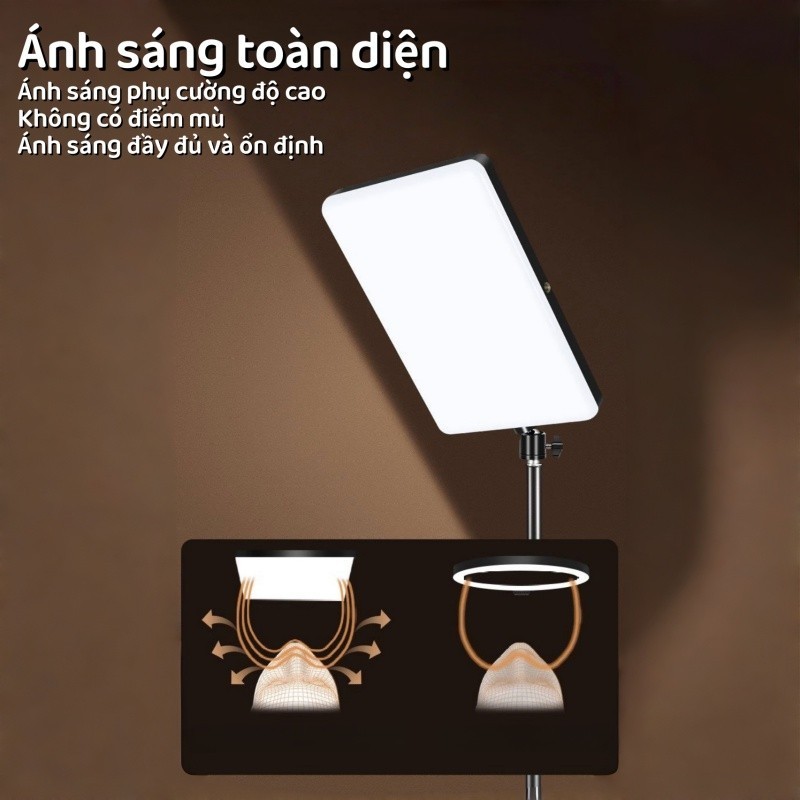 TNW 11 Inch Đèn LED Panel,Có chân đế 2.1m,3 màu có thể điều chỉnh,Đèn Studio,Trợ Sáng Livestream