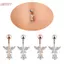HFSHY Bướm Zircon Thép Rốn - Trang Sức Cơ Thể Dùng Xuyên Bụng