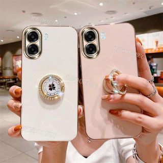 Ốp điện thoại OPPO A6T Pro A6T 5G 4G Thiết kế mới OPPO A6T A6TPro Vỏ điện thoại mạ điện silicon mềm sang trọng có giá đỡ nhẫn