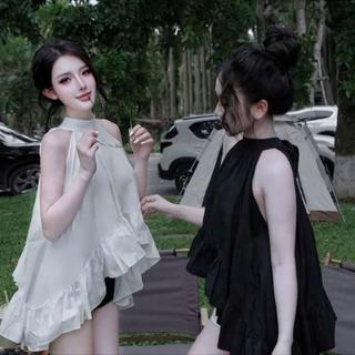 Áo Yếm Vạt Layer Chất Vải Gió Phong Cách Bánh Bèo Tiểu Thư Hot 6 Màu Siêu Xinh Ld_Store Fashion