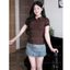Áo Thun Nữ Cộc Tay Cổ Đức Khuy Cúc Ôm Body , Polo Cộc tay Cotton Mịn Thoáng Mát A2149
