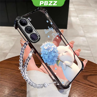 Ốp Lưng Cho VIVO Y19S 4G 2024 V40 LITE 4G Vỏ Mềm Silicon Chống Sốc Thiết Kế Mới Thẩm Mỹ Rõ Ràng Hoạt Hình Vòng Tay Mèo Cho Bé Gái SJSLLSHM01