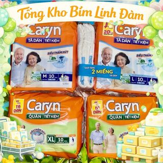 (có thêm quần xl-Live/Video 300k)tã bỉm dán/quần caryn ngày và đêm cho người già,mẹ sau sinh M/l10-M18-L18-ml18+2