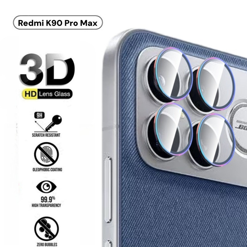 Dành Cho RedmiK90 Redmi K90ProMax Điện Thoại Camera Bảo Vệ Ống Kính Vòng Dành Cho Redmi K90 Pro Max Hợp Kim Nhôm Bảo Vệ Kính Cường Lực Ống Kính Phim