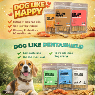 Xương Gặm Sạch Răng & Thịt Sấy Thơm Ngon Dog Like – Quà Tặng Sức Khỏe Cho Bé Cún