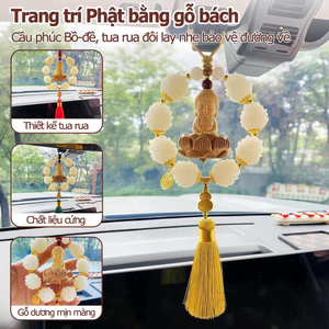 Mặt dây chuyền ô tô tượng phật bồ đề phù hộ cho gương chiếu hậu ô tô mặt dây chuyền ý nghĩa bình an