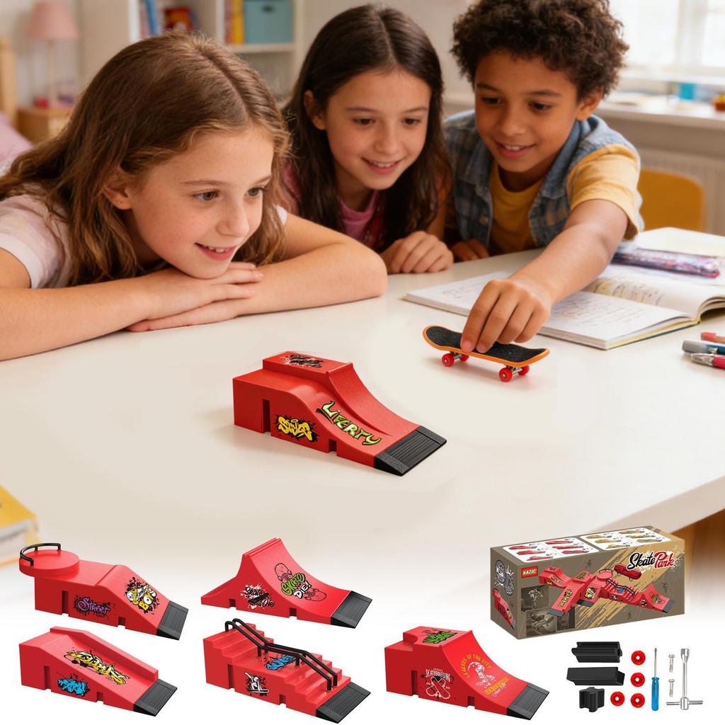 Mini Ngón Tay Ván Trượt Ramp Set Ngón Tay Skate Park Kit Ngón Tay Huấn Luyện Đồ Chơi Dành Cho Người Lớn Trẻ Em Nam Nữ sonlekvn