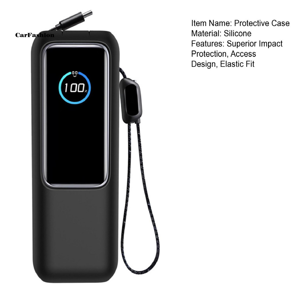 < CarFashion > Vỏ bảo vệ silicon di động bằng silicon cầm tay thoải mái cho Power Bank – Vỏ pin ngoài có tay cầm thoải mái mềm mại chống sốc và bền bỉ khi đi du lịch