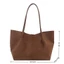 Túi Đeo Vai GUSTAVA, Túi Nách Màu Trơn Dung Tích Lớn, Da Lộn Thời Trang Nhẹ Thoải Mái Người Mua Sắm Túi Xách Nữ