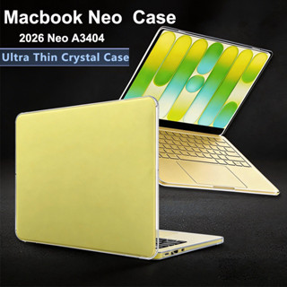 Ốp lưng trong suốt siêu mỏng mờ / rùng rợn cho Macbook Neo 13 A3404, Air Pro M1 M2 M3 M4 M5 Vỏ cứng bằng nhựa Phụ kiện bảo vệ máy tính xách tay