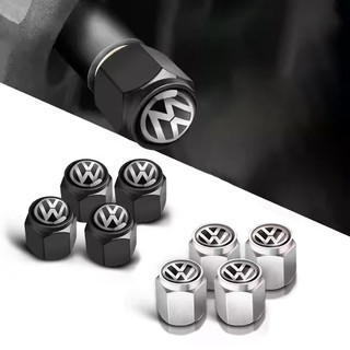 4 Bánh Xe Ô Tô Lốp Van Mũ Chống Trộm Bánh Xe Trung Tâm Dán Cho Volkwagen VW Golf GTI Passat Jetta Touran Tiguan Polo Magotan