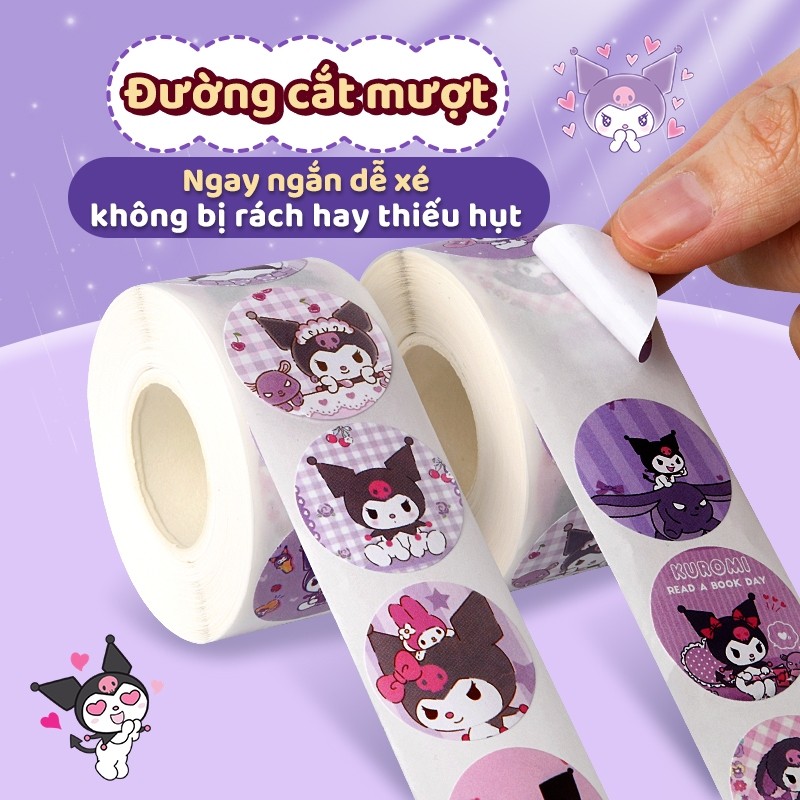 Cuộn 500 Sticker Phụ Kiện Đa Dạng, Tem Dán Hoạt Hình Cute Ngộ Nghĩnh Cho Việc Trang Trí Thú Vị