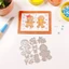 Gingerbread Man Chủ Đề Kim Loại Thép Carbon Cắt Khuôn Thêu Sò Dập Nổi Khắc Bản Mẫu DIY Album Ảnh Thiệp Chúc Mừng Cắt Chết Giấy Thủ Công Dụng Cụ