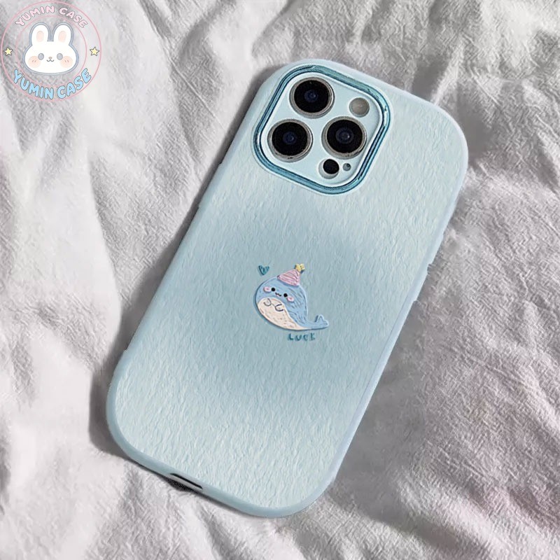 Ốp lưng iPhone Cá voi xanh cho 17 16 15 14 13 12 11Pro Max XR XS Max 7 8 Plus silicon TPU mềm Bao dađiện thoại