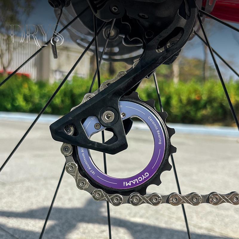 (TFT) Bánh xe ròng rọc Derailleur phía sau xe đạp 18T Thiết kế rỗng lệch tâm Bộ vòng bi mịn màng cho xe đạp hiệu suất cao MỚI